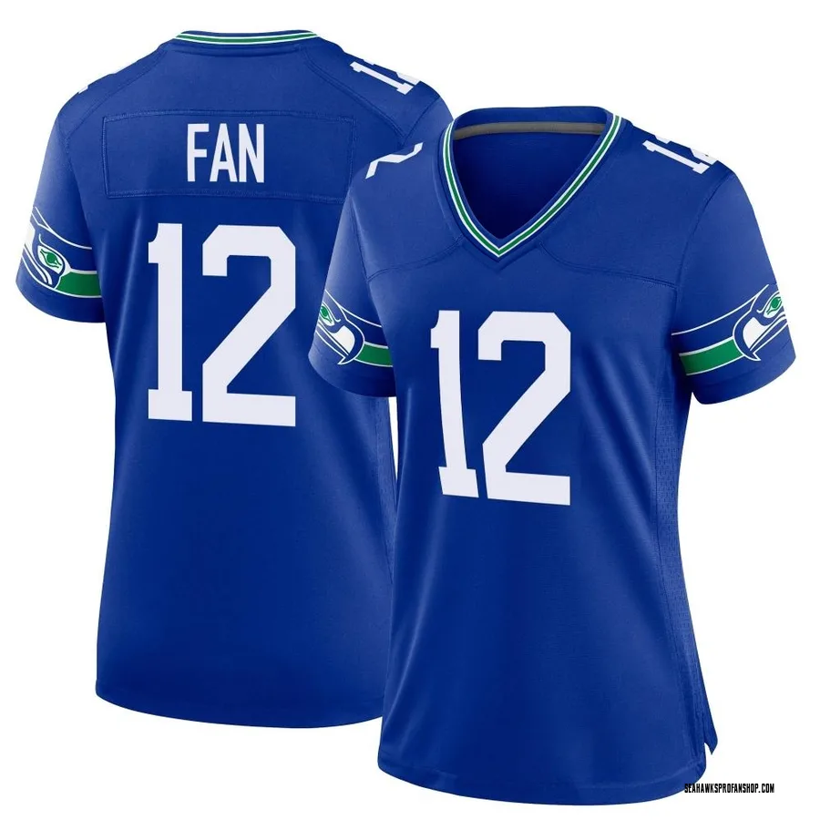 Women's Nike 12th Fan College Navy Seattle Seahawks Game Jersey Size: Small