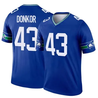 Aaron Donkor Seattle Seahawks Men's Legend Throwback Nike Jersey - Royal