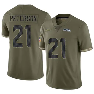 Adrian Peterson Seattle Seahawks Men's Limited 2022 Salute To Service Nike Jersey - Olive