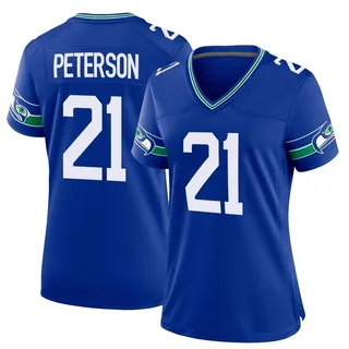 Adrian Peterson Seattle Seahawks Women's Game Throwback Nike Jersey - Royal