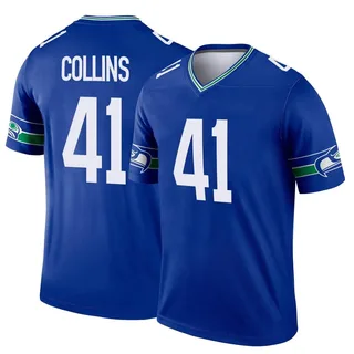 Alex Collins Seattle Seahawks Men's Legend Throwback Nike Jersey - Royal