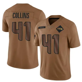 Alex Collins Seattle Seahawks Men's Limited 2023 Salute To Service Nike Jersey - Brown