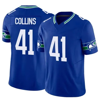 Alex Collins Seattle Seahawks Men's Limited Throwback Vapor F.U.S.E. Nike Jersey - Royal