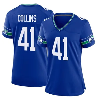 Alex Collins Seattle Seahawks Women's Game Throwback Nike Jersey - Royal