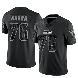 Ben Brown Men's Nike White Seattle Seahawks Custom Game Jersey Size: 3XL