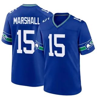 Brandon Marshall Seattle Seahawks Men's Game Throwback Nike Jersey - Royal