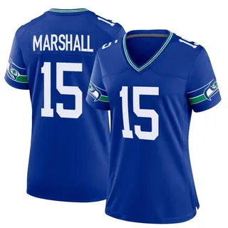 Brandon Marshall Seattle Seahawks Women's Game Throwback Nike Jersey - Royal