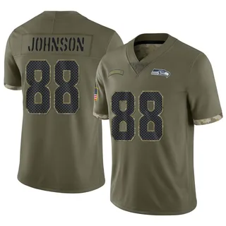 Cade Johnson Seattle Seahawks Men's Limited 2022 Salute To Service Nike Jersey - Olive