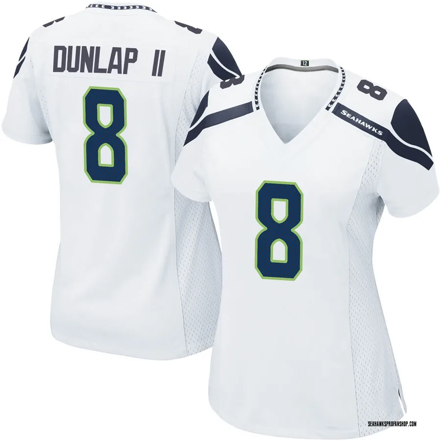 Carlos Dunlap II Seattle Seahawks Women's Game Nike Jersey - White