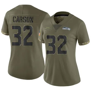 Women's Nike Chris Carson Navy Seattle Seahawks Game Jersey