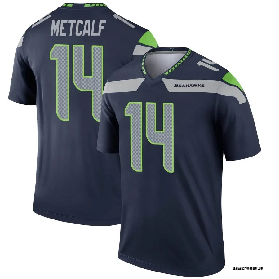 NFL Team Apparel Youth Seattle Seahawks Metcalf #85 Navy, 41% OFF