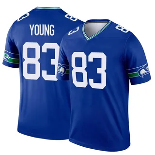 Dareke Young Seattle Seahawks Men's Legend Throwback Nike Jersey - Royal