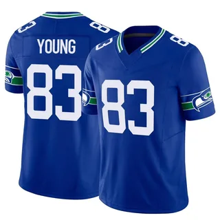 Dareke Young Seattle Seahawks Men's Limited Throwback Vapor F.U.S.E. Nike Jersey - Royal