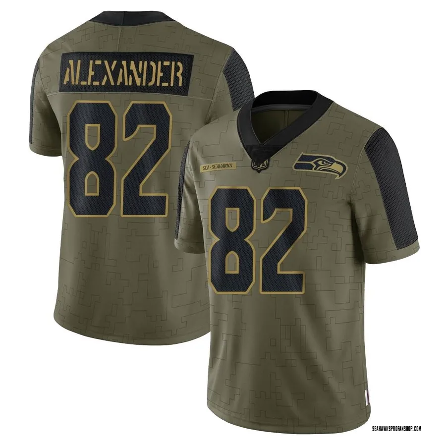 Men's Limited Seattle Seahawks NO.82 Deontez Alexander Reflective Jersey -  Black