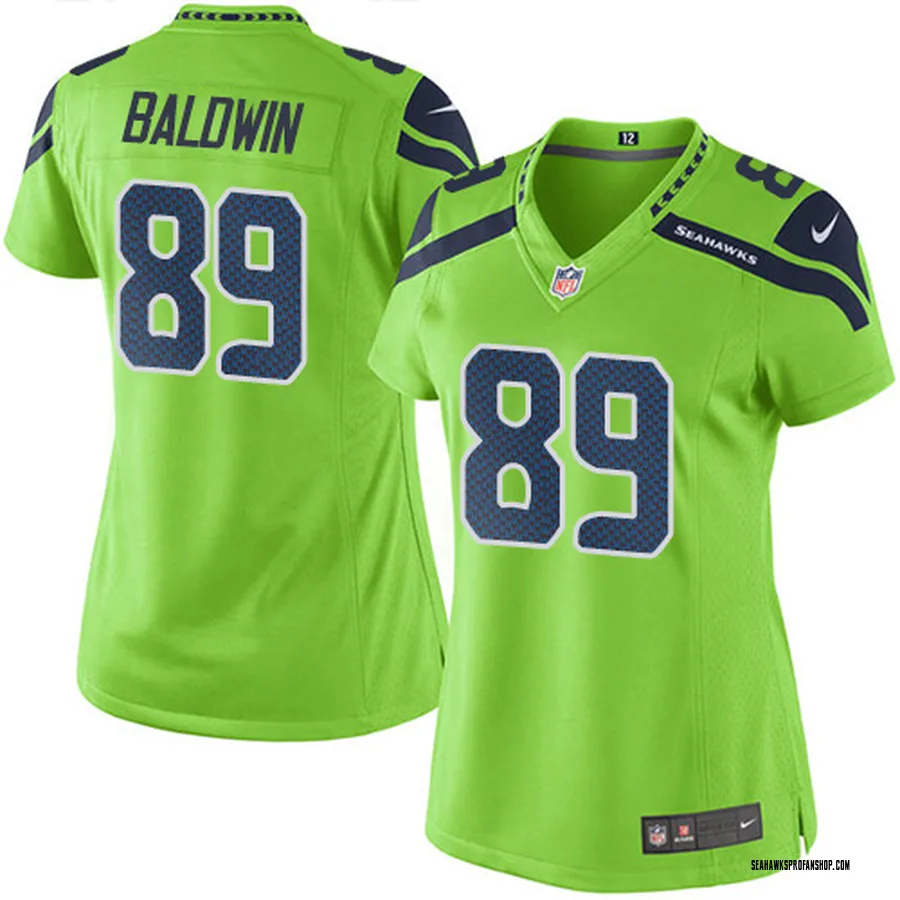 Men's Limited Seattle Seahawks NO.89 Doug Baldwin Color Rush Neon Jersey -  Green