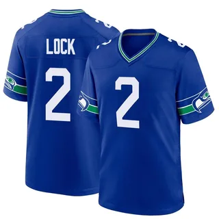 Drew Lock Men's Nike College Navy Seattle Seahawks Custom Game Jersey