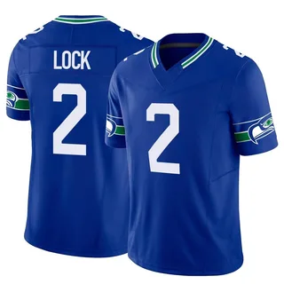 Men's Seattle Seahawks Drew Lock Nike College Navy Game Jersey