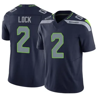 Drew Lock Men's Nike College Navy Seattle Seahawks Custom Game Jersey