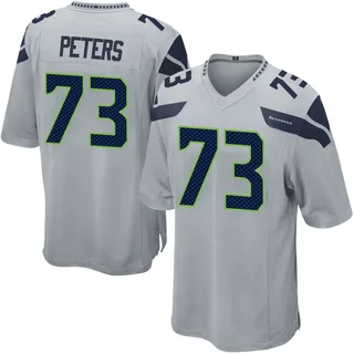 Jason Peters Seattle Seahawks Men's Game Alternate Nike Jersey - Gray