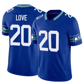 Julian Love Seattle Seahawks Men's Limited Throwback Vapor F.U.S.E. Nike Jersey - Royal