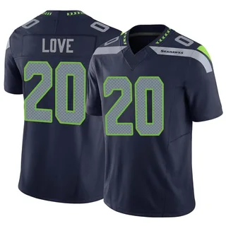 Men's Nike Julian Love College Navy Seattle Seahawks Game Player Jersey Size: Small