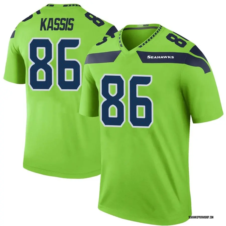 Kevin Kassis Seattle Seahawks Men's Neon Color Rush Legend Nike