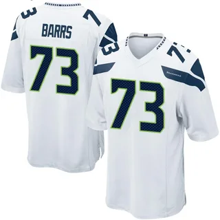 Kyon Barrs Seattle Seahawks Men's Game Nike Jersey - White