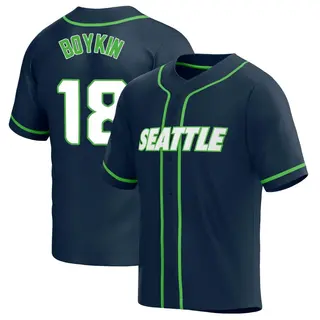 Lance Boykin Men's Nike Neon Green Seattle Seahawks Alternate Custom Game Jersey Size: Extra Large