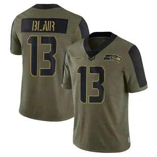 Marquise Blair Seattle Seahawks Men's Limited 2021 Salute To Service Nike Jersey - Olive