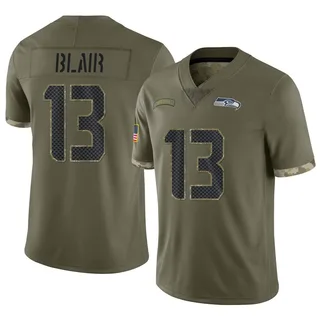 Marquise Blair Seattle Seahawks Men's Limited 2022 Salute To Service Nike Jersey - Olive