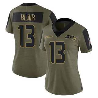 Marquise Blair Seattle Seahawks Women's Limited 2021 Salute To Service Nike Jersey - Olive