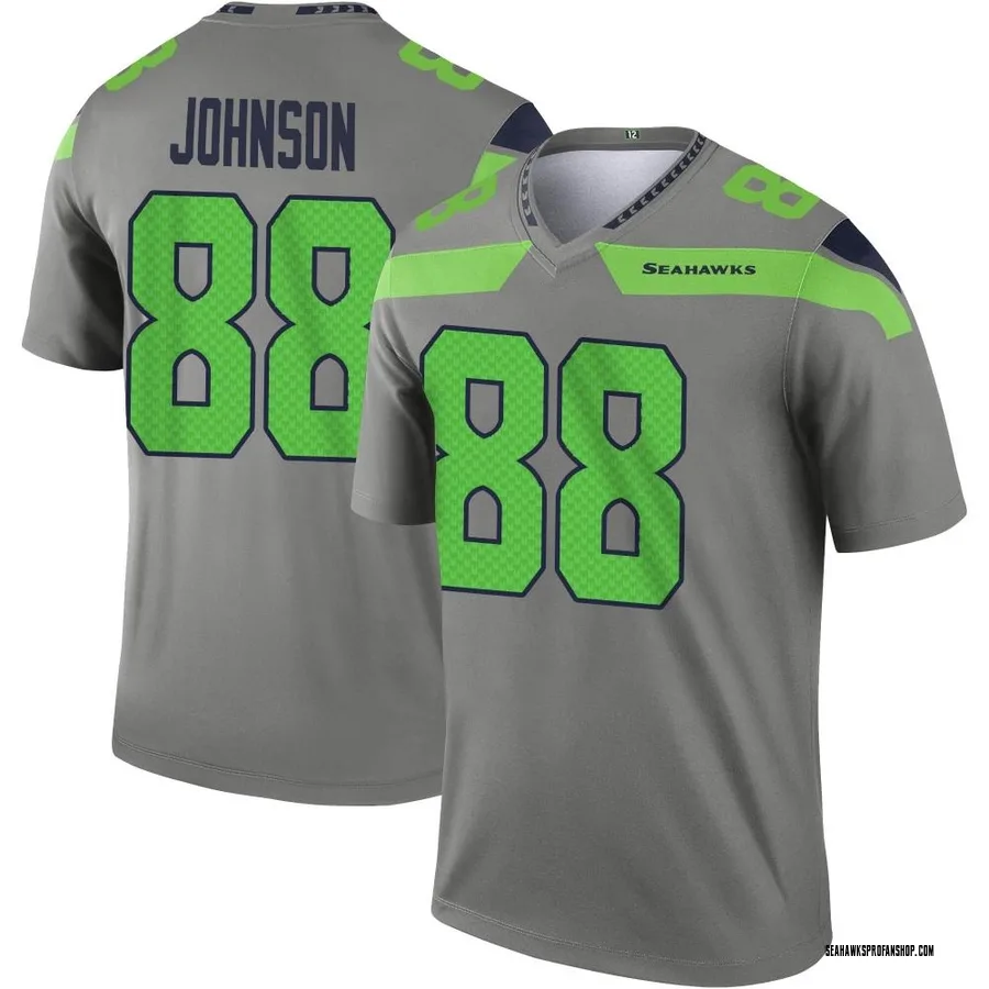 Men's Legend Seattle Seahawks NO.88 Cade Johnson Color Rush Neon Jersey -  Green