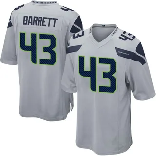 Michael Barrett Seattle Seahawks Men's Game Alternate Nike Jersey - Gray