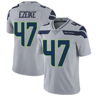 Michael Ezeike Seattle Seahawks Men's Limited Alternate Vapor Untouchable Nike Jersey - Gray