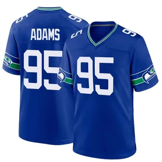 Myles Adams Seattle Seahawks Men's Game Throwback Nike Jersey - Royal