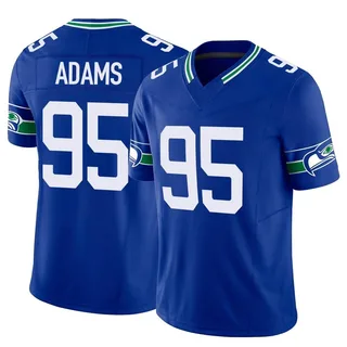 Myles Adams Seattle Seahawks Men's Limited Throwback Vapor F.U.S.E. Nike Jersey - Royal