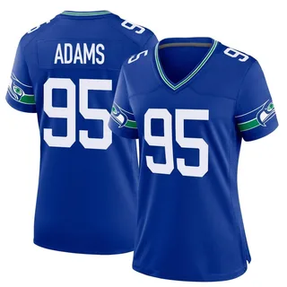 Myles Adams Seattle Seahawks Women's Game Throwback Nike Jersey - Royal