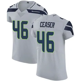 Nelson Ceaser Seattle Seahawks Men's Elite Alternate Vapor Untouchable Nike Jersey - Gray