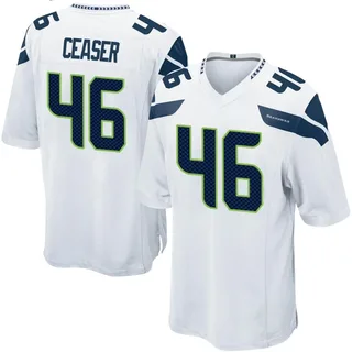 Nelson Ceaser Seattle Seahawks Men's Game Nike Jersey - White