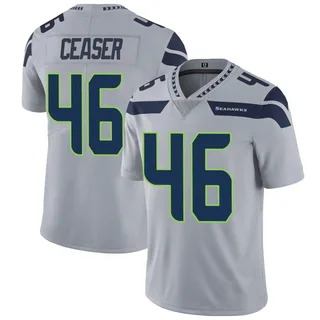 Nelson Ceaser Seattle Seahawks Men's Limited Alternate Vapor Untouchable Nike Jersey - Gray