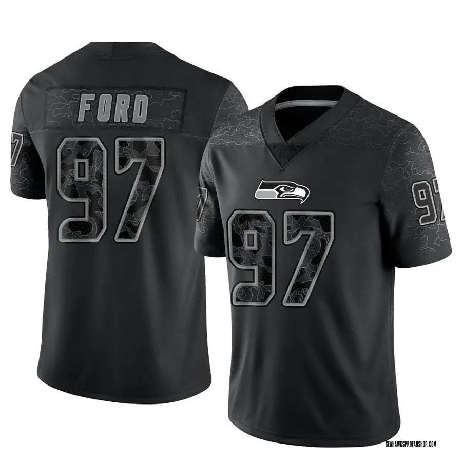 Poona Ford Seattle Seahawks Men's Limited Reflective Nike Jersey