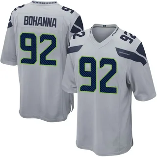 Quinton Bohanna Seattle Seahawks Men's Game Alternate Nike Jersey - Gray