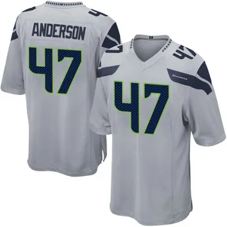 Sunny Anderson Seattle Seahawks Men's Game Alternate Nike Jersey - Gray