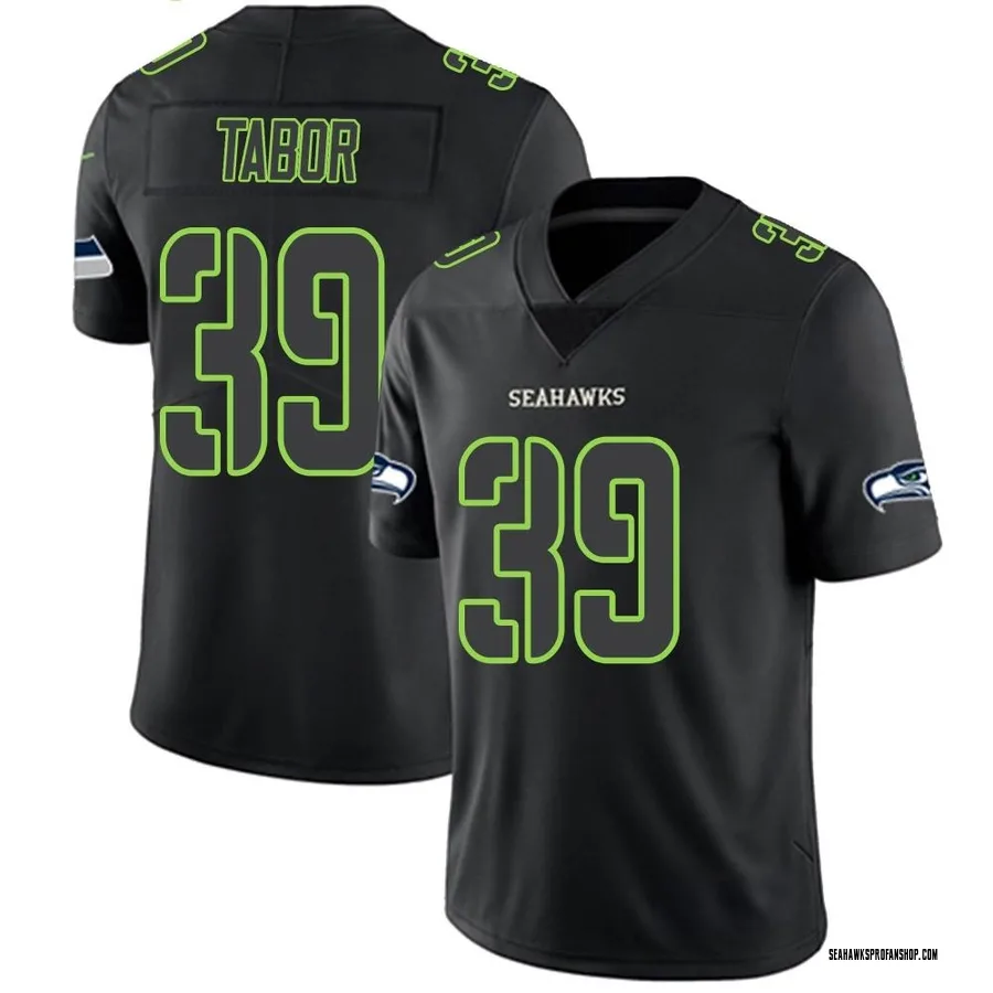 Youth Limited Seattle Seahawks NO.39 Teez Tabor Reflective Jersey - Black