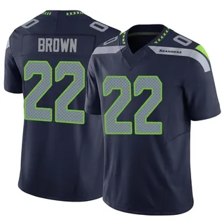 Tre Brown Men's Nike Gray Seattle Seahawks Alternate Custom Game Jersey Size: 3XL