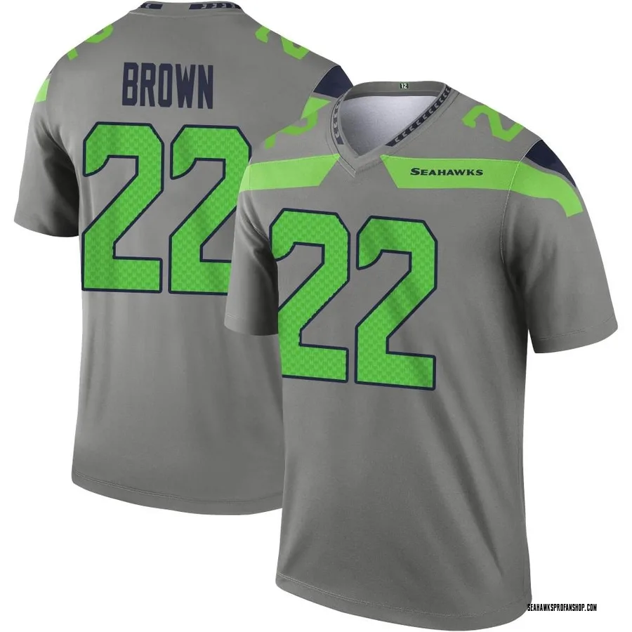 Youth Legend Seattle Seahawks NO.6 Tre Brown Color Rush Neon