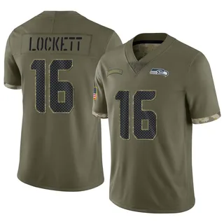 Tyler Lockett Seattle Seahawks Men's Limited 2022 Salute To Service Nike Jersey - Olive