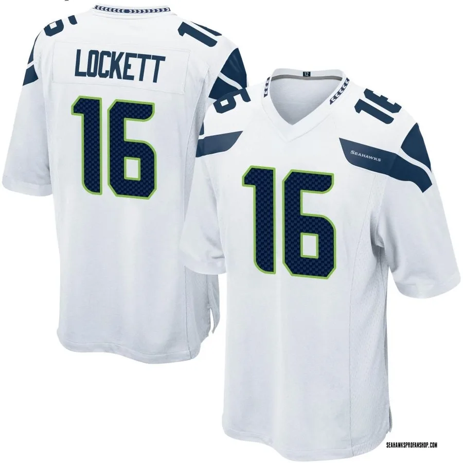 Seattle Seahawks Nike Game Road Jersey - White - Custom - Mens